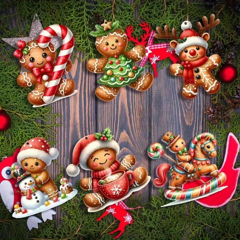 đ„2024 newđ„Cute gingerbread man Christmas tree pendant