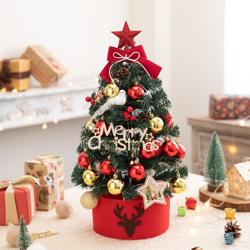 Flocked Pink Mini Christmas Tree Set (Free Shipping for Two Pieces)
