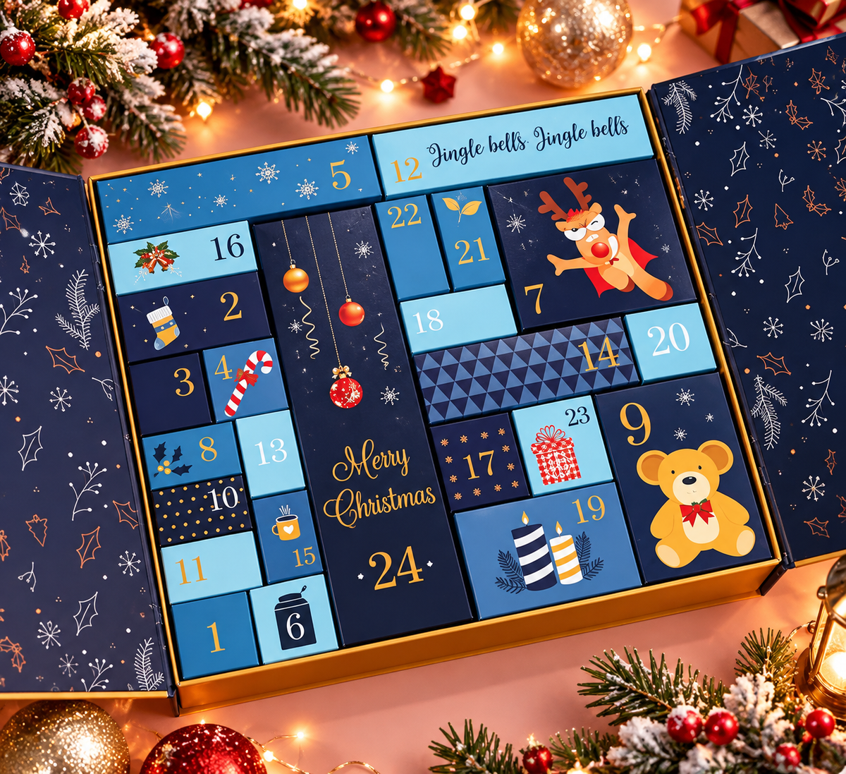 🎁✨ 24-Day Mini Tequila Bottle Advent Calendar – Holiday Countdown, Bar Decor & Collector Gift