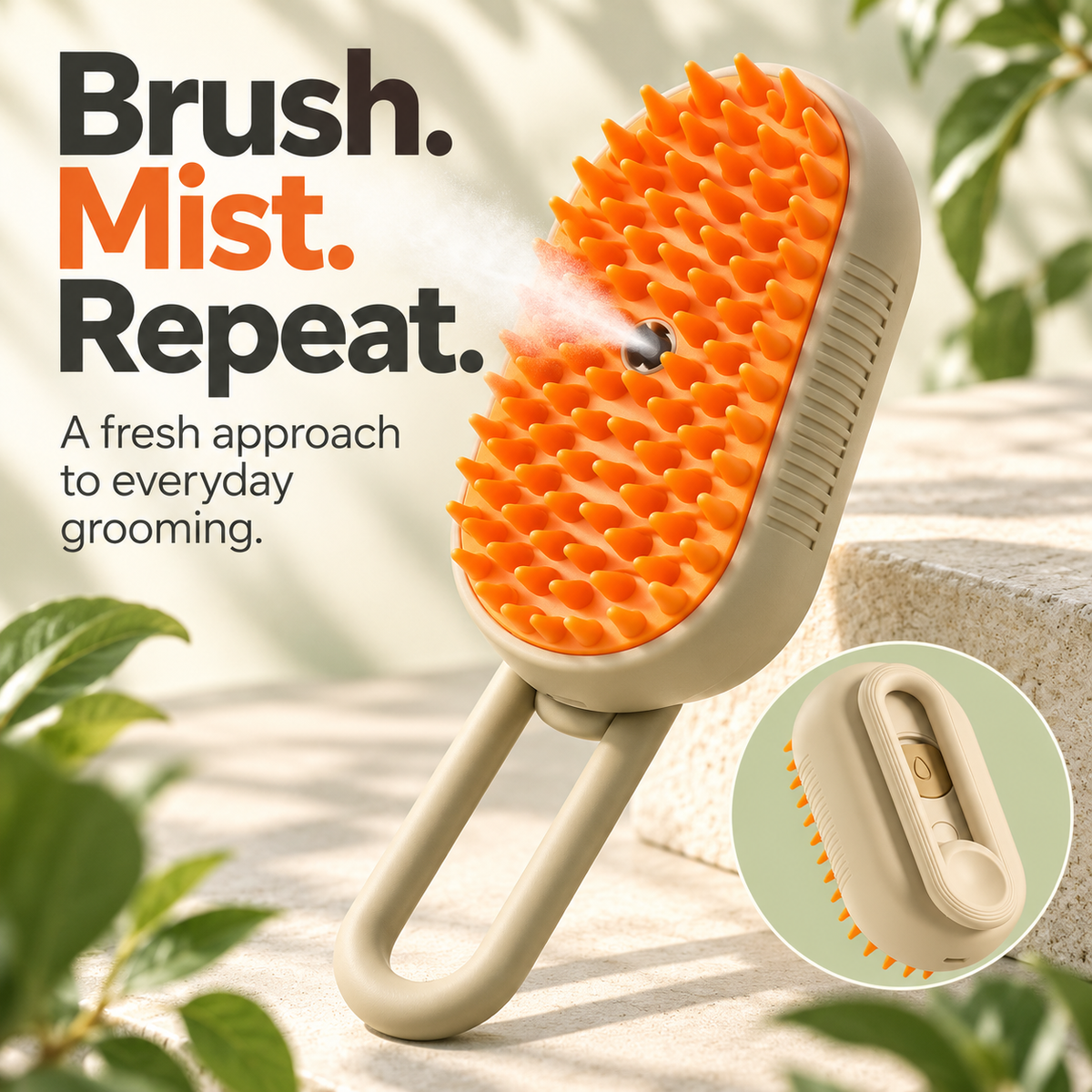 Steamy Pet Brush - 3-in-1 Grooming & Massage Comb for Cats & Dogs