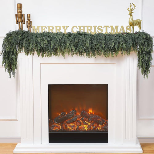 ✨LAST DAY ONLY 49% OFF🔥6 Ft 2Pcs Realistic Artificial Cedar Pine Garland