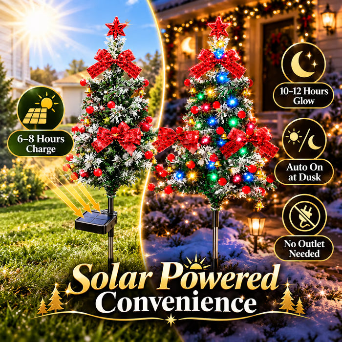 🔥HOT SALE 49% OFF🔥Solar Cedar Christmas Tree Lights | Festive Outdoor Holiday Decor