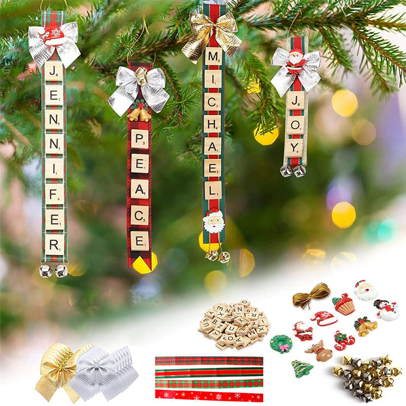 CHRISTMAS TREE DECORATIONS-DIY PERSONALIZED LETTER ORNAMENTS