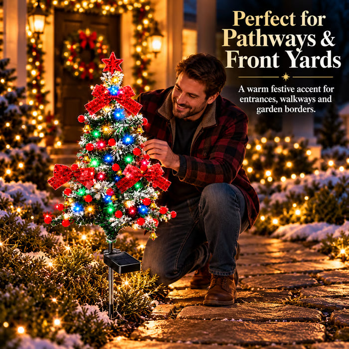 🔥HOT SALE 49% OFF🔥Solar Cedar Christmas Tree Lights | Festive Outdoor Holiday Decor