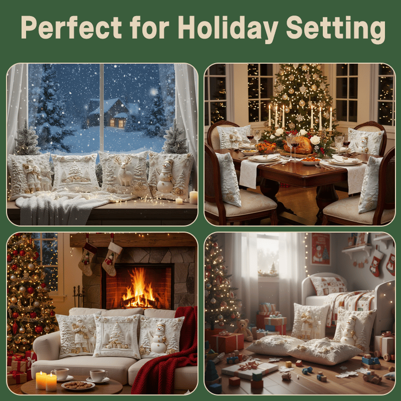 🎅🎁 Festive Christmas Cushion Cover