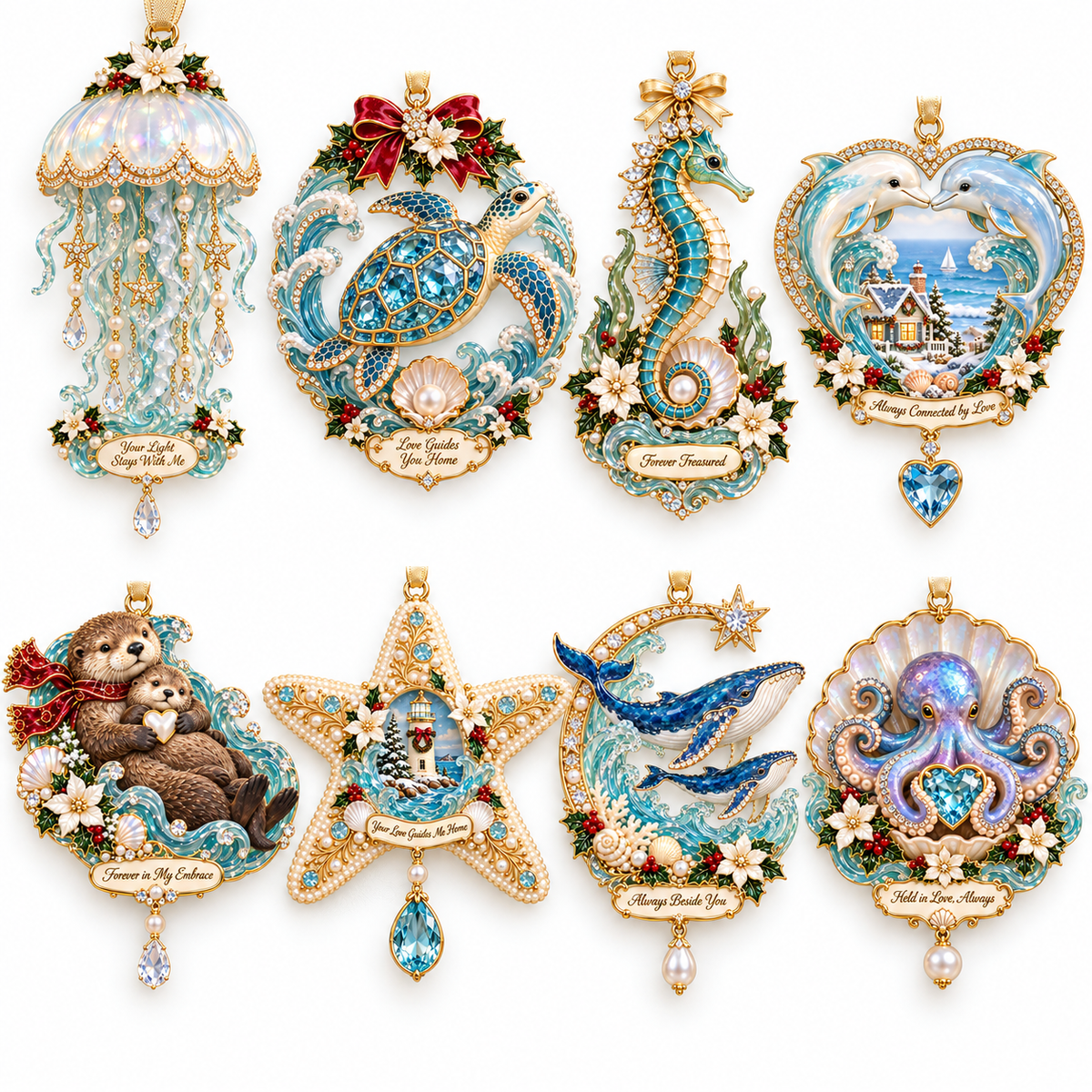"Ocean Treasures" – Marine Life Christmas Commemorative Ornament