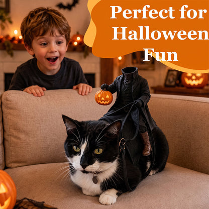 Puptailor Headless Horseman Pet Halloween Costume for Cat & Dog