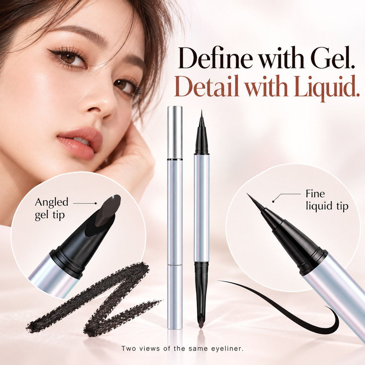 2-in-1 Dual-Ended Eyeliner – Gel & Liquid Precision