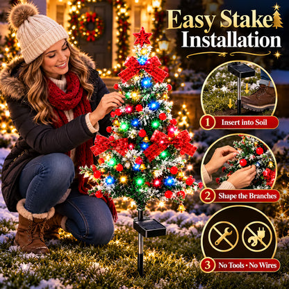 🔥HOT SALE 49% OFF🔥Solar Cedar Christmas Tree Lights | Festive Outdoor Holiday Decor