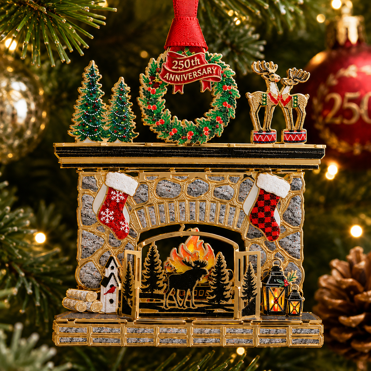 ✨Christmas fireplace decorations