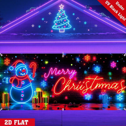 🔥Hot Sale 49% off🌟UV Activated Christmas Garage Door Cover Banner
