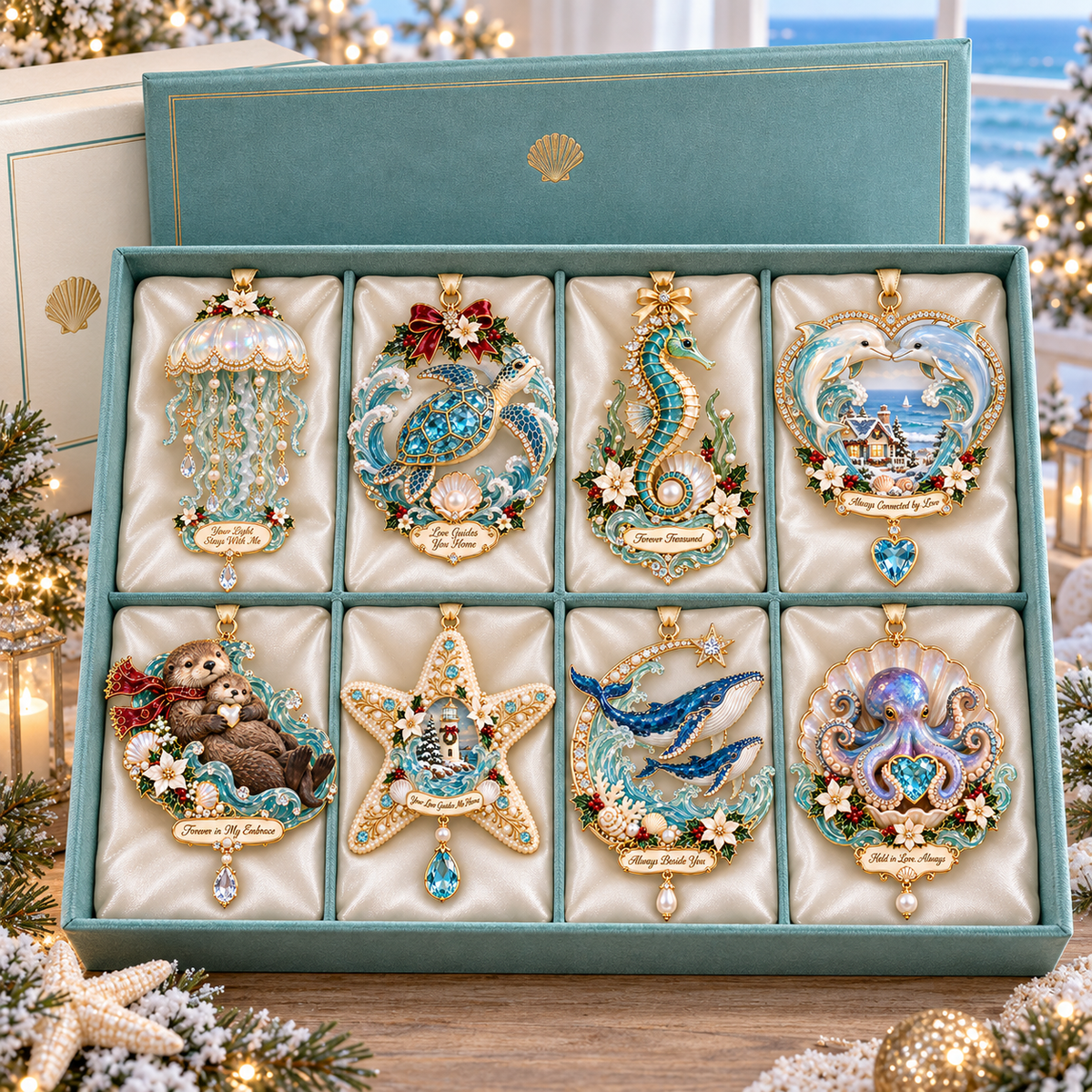 "Ocean Treasures" – Marine Life Christmas Commemorative Ornament