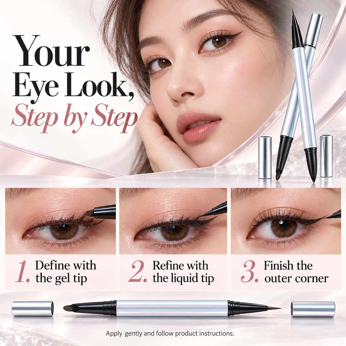 2-in-1 Dual-Ended Eyeliner – Gel & Liquid Precision