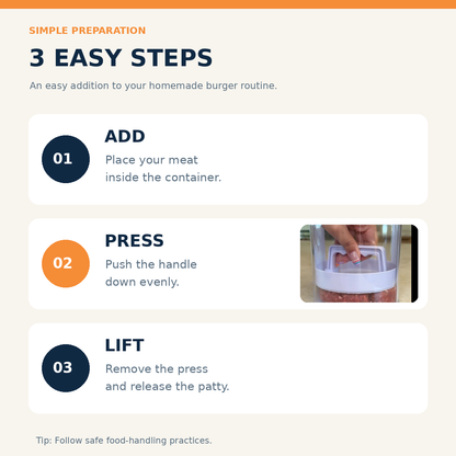 Burger Patty Press—Easily shape patties by hand🍔