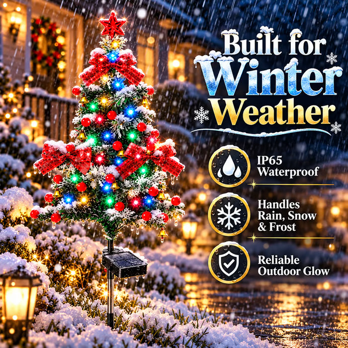 🔥HOT SALE 49% OFF🔥Solar Cedar Christmas Tree Lights | Festive Outdoor Holiday Decor