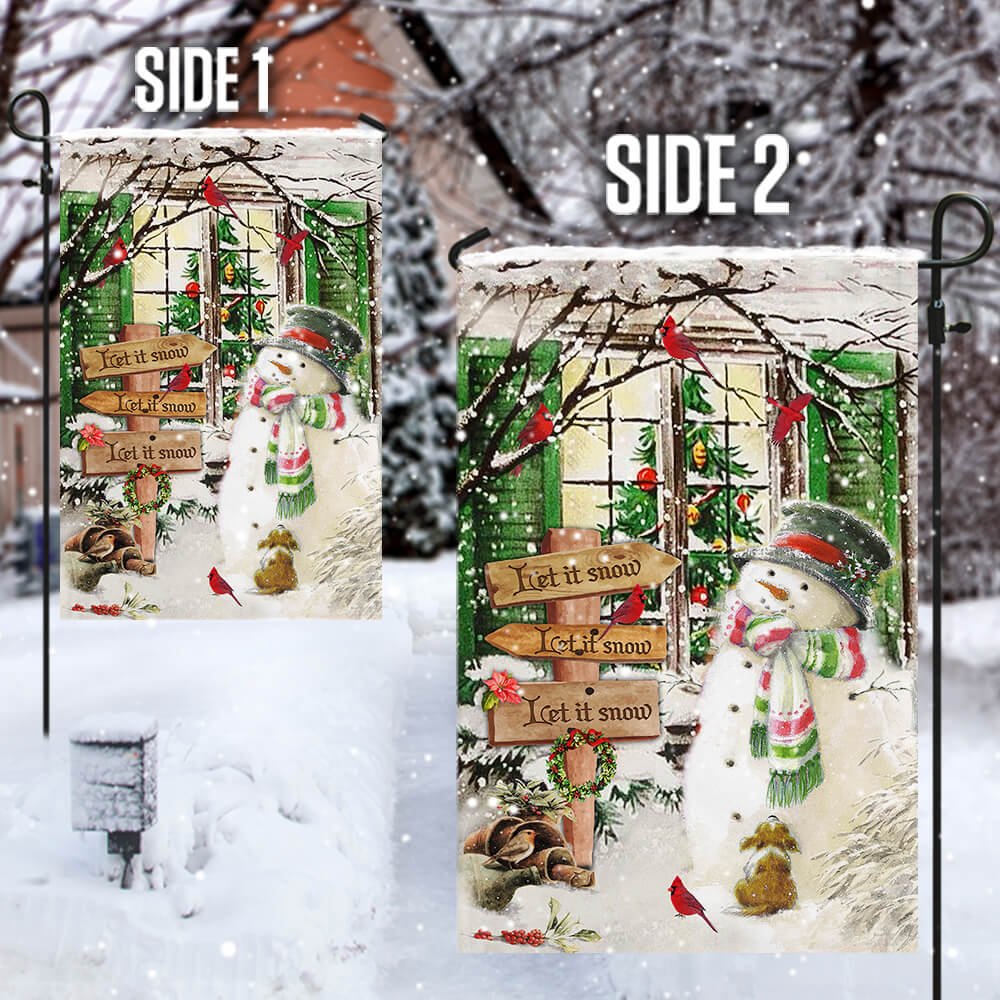 Let It Snow Christmas Flag