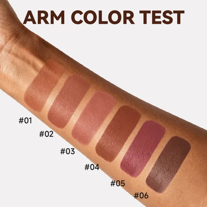 💄6pcs/set Long-lasting Matte Brown Lipstick