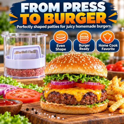 Burger Patty Press—Easily shape patties by hand🍔
