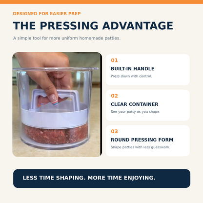 Burger Patty Press—Easily shape patties by hand🍔