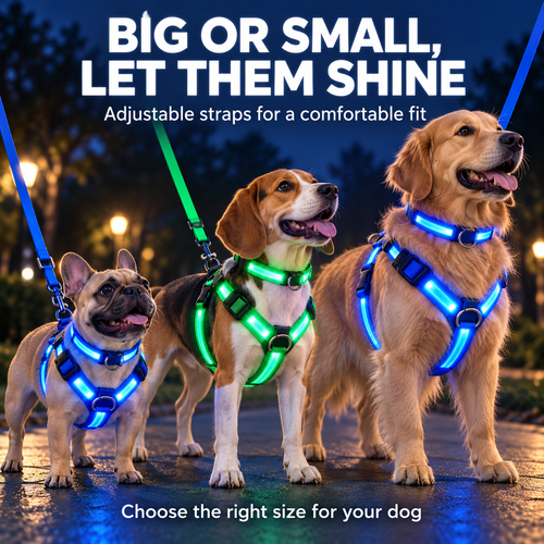 Complete LED Nighttime Walking Set for Pets