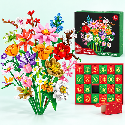 Flower Bouquet Advent Calendar – 24-Day Building Block Flower Set🌺🤭