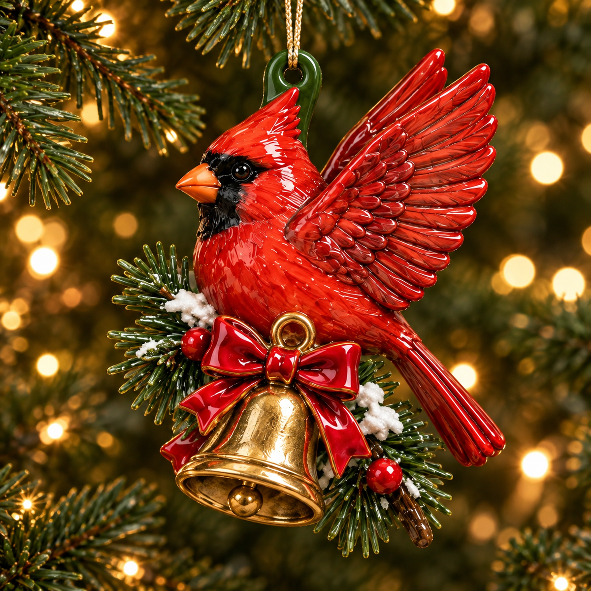 Cozy Christmas Cardinals Christmas tree ornaments