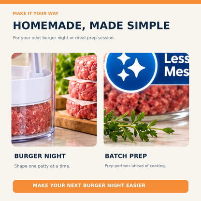 Burger Patty Press—Easily shape patties by hand🍔