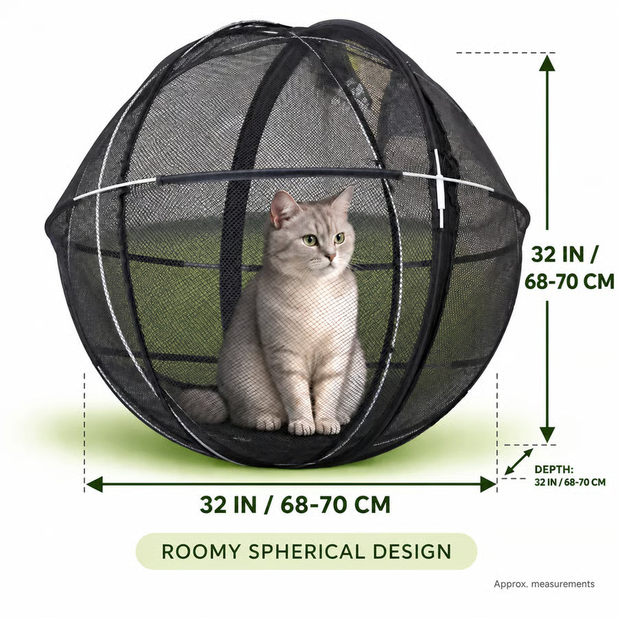 🐱🌿 FreshAir Cat Haven Cat Park – Folding Mesh Enclosure