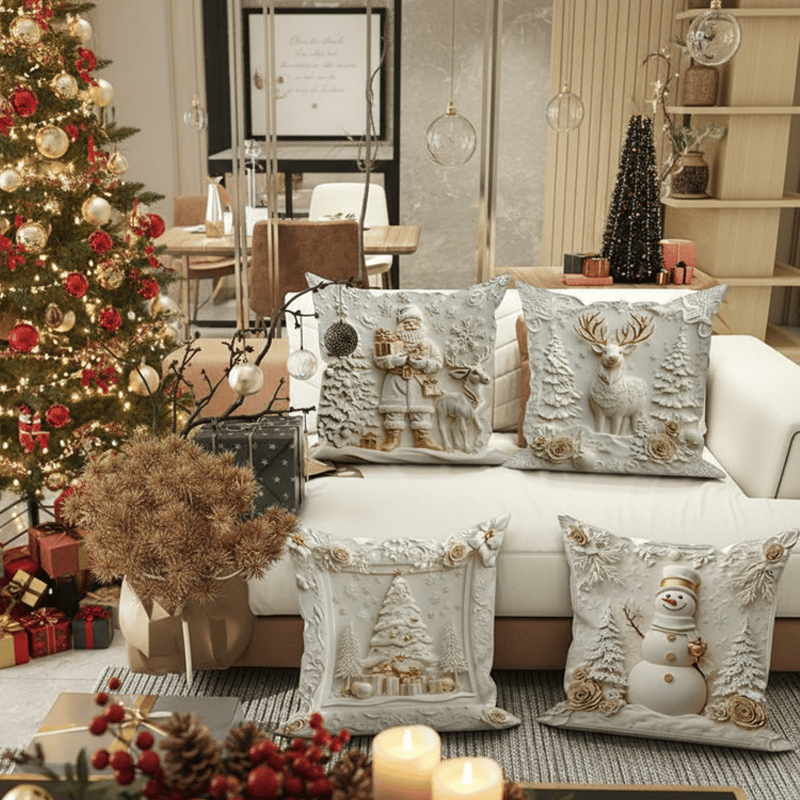 🎅🎁 Festive Christmas Cushion Cover