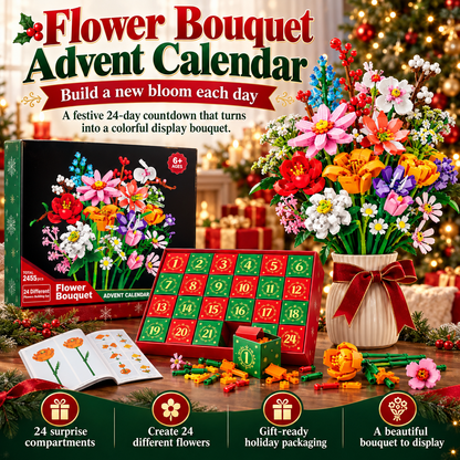 Flower Bouquet Advent Calendar – 24-Day Building Block Flower Set🌺🤭