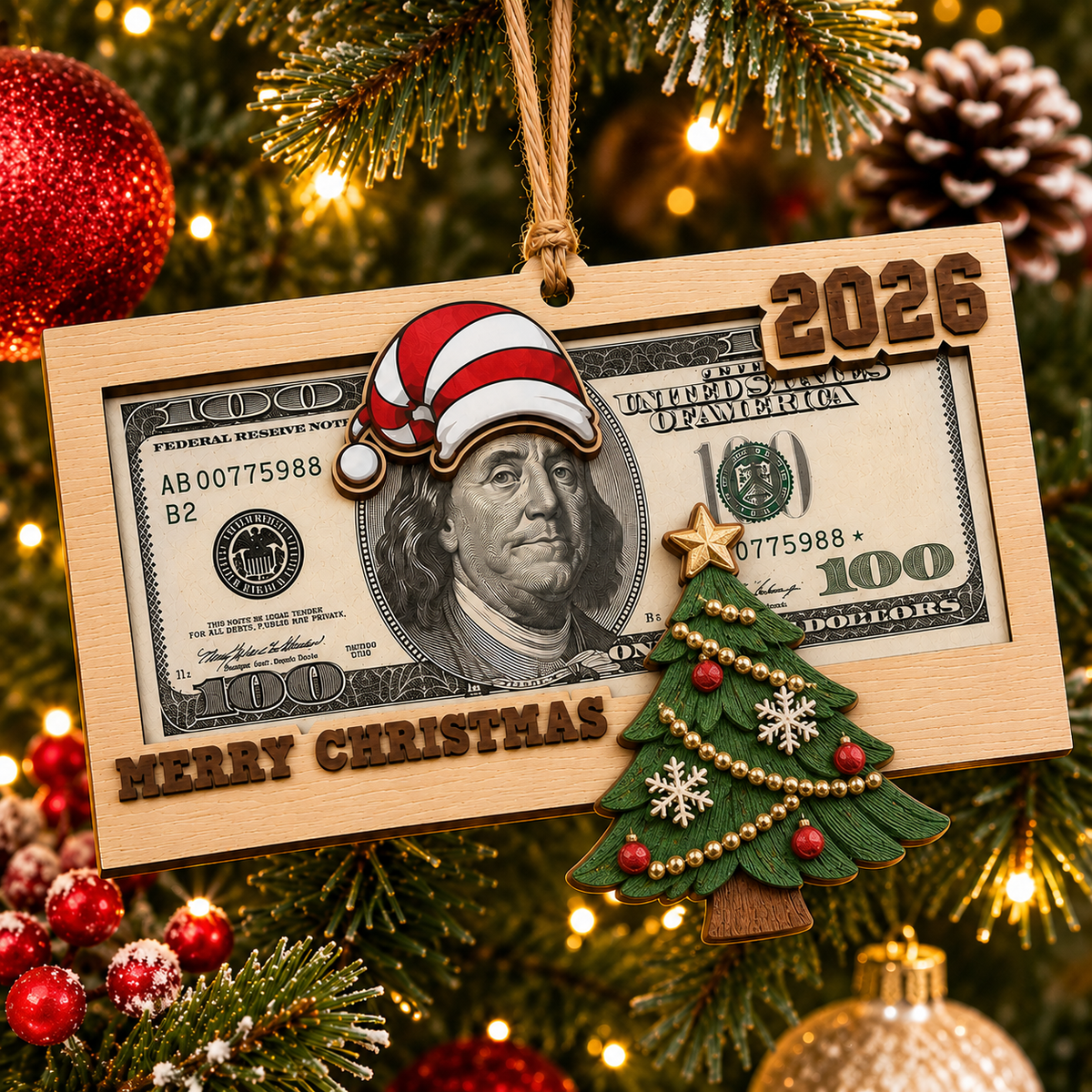 ⏰ Limited anniversary edition✨Christmas Cash Holder Ornament