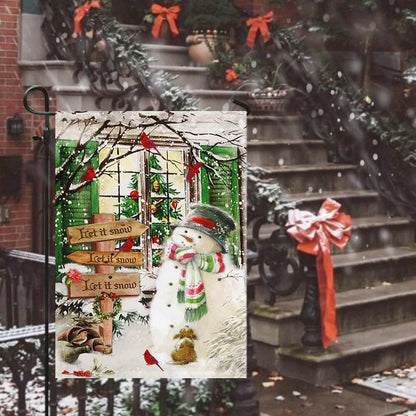 Let It Snow Christmas Flag