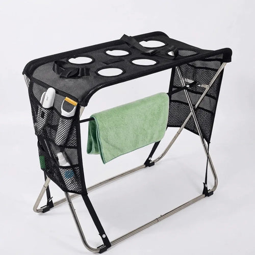Folding Pet Grooming Hammock Quick Dry Mesh Anti-Scratch Pet Bathing Rack Multi Hole Detachable Dog Grooming Table Cat Grooming