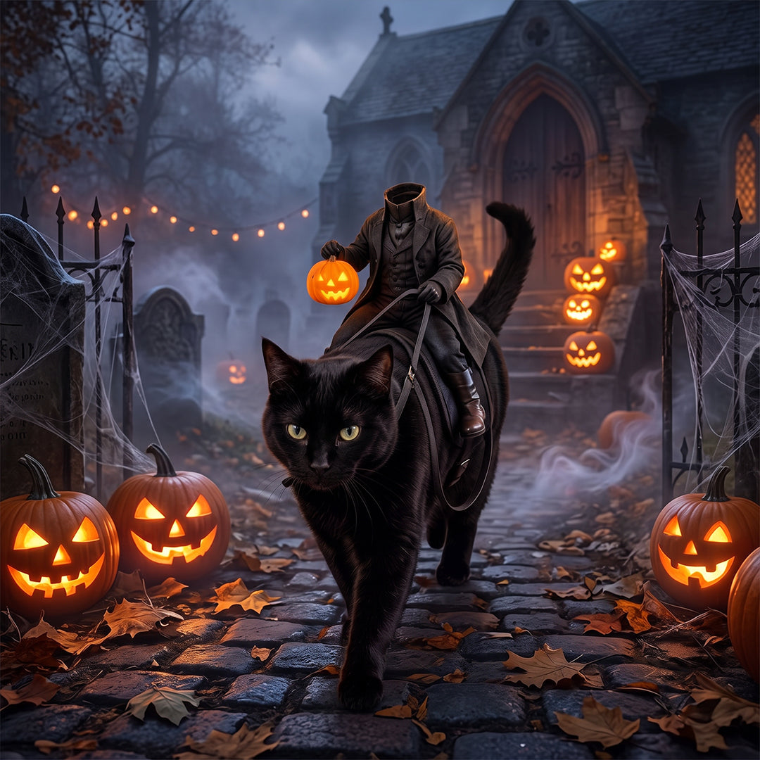 Puptailor Headless Horseman Pet Halloween Costume for Cat & Dog