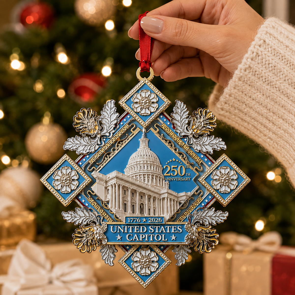 🔥250th Anniversary Commemorative Ornament – UNITED STATESCAPITOL