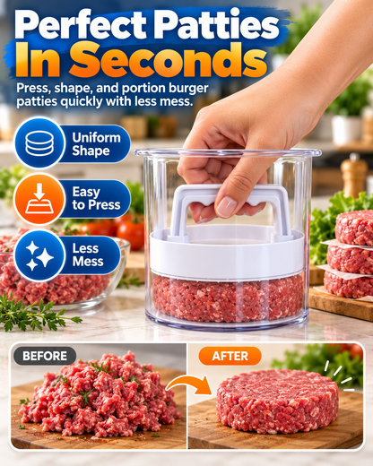 Burger Patty Press—Easily shape patties by hand🍔