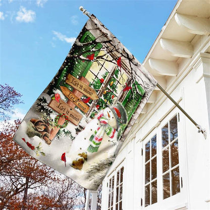 Let It Snow Christmas Flag
