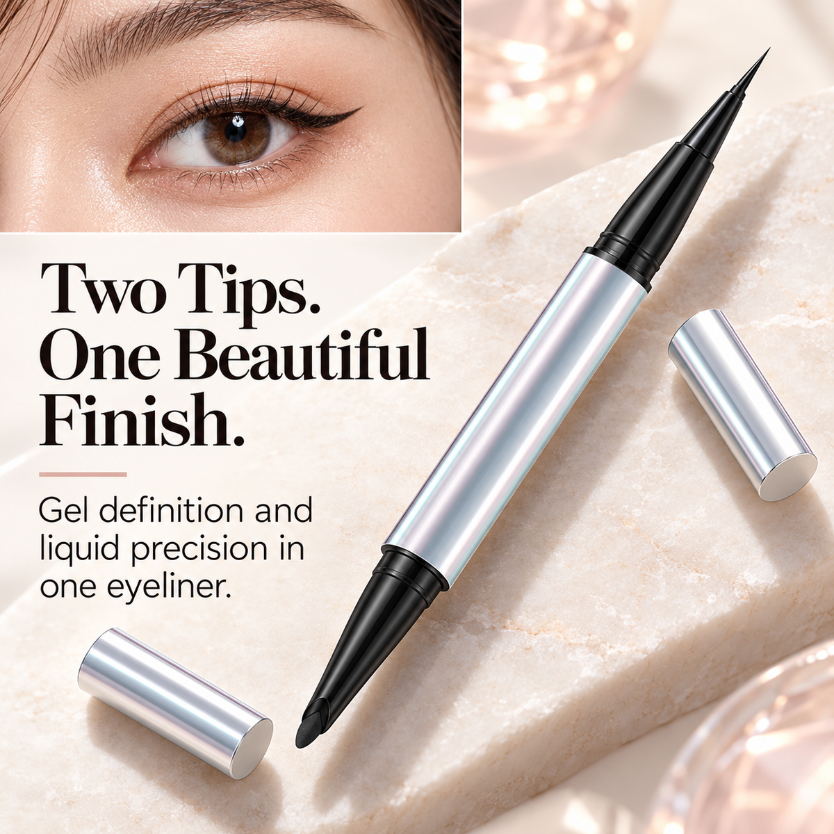 2-in-1 Dual-Ended Eyeliner – Gel & Liquid Precision