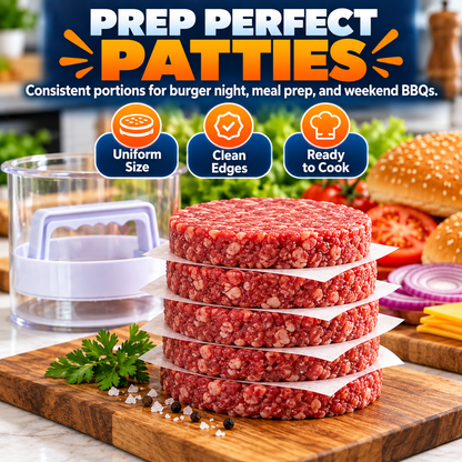 Burger Patty Press—Easily shape patties by hand🍔