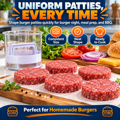 Burger Patty Press—Easily shape patties by hand🍔
