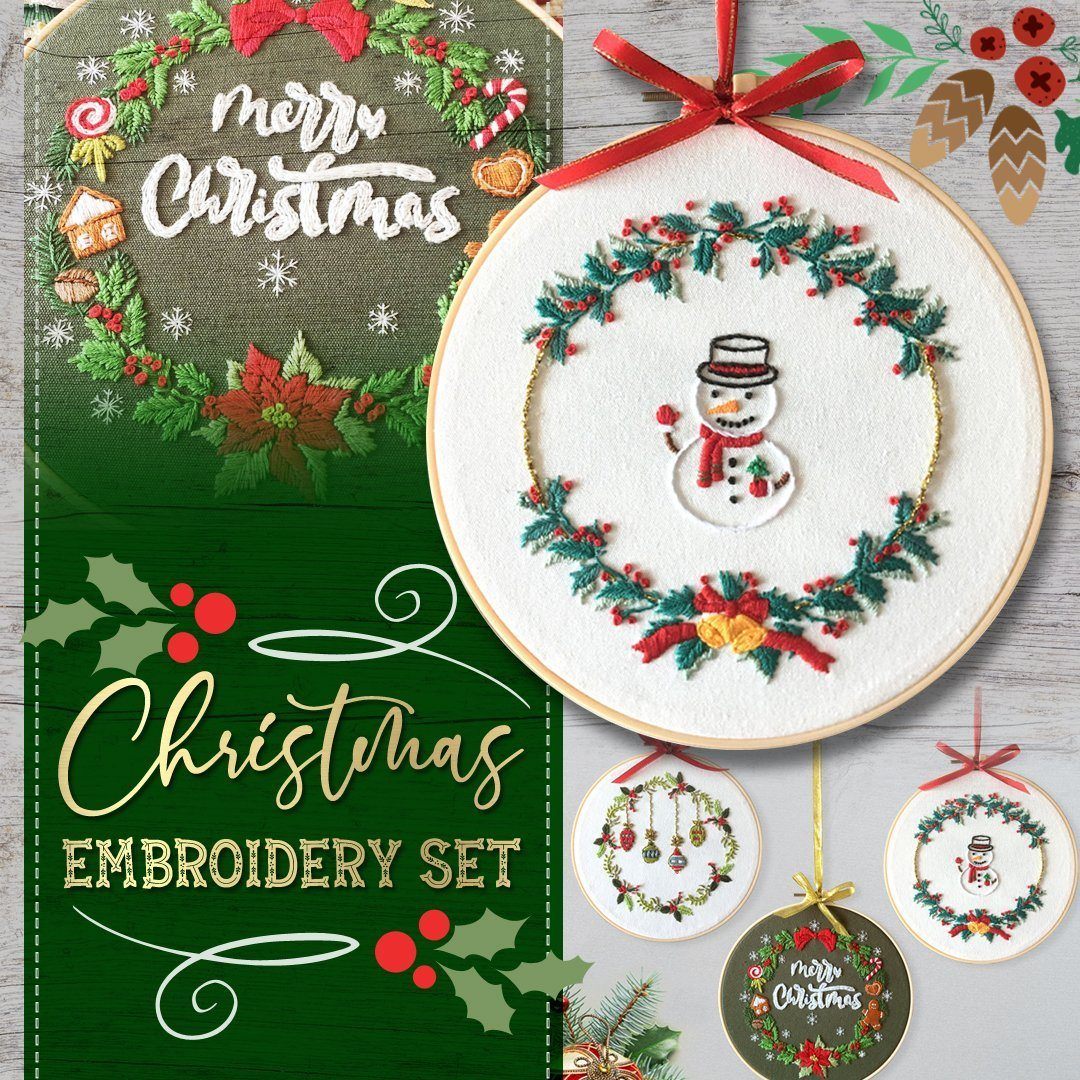 🎄PERSONALIZED CHRISTMAS GIFTS🎄CHRISTMAS EMBROIDERY SET