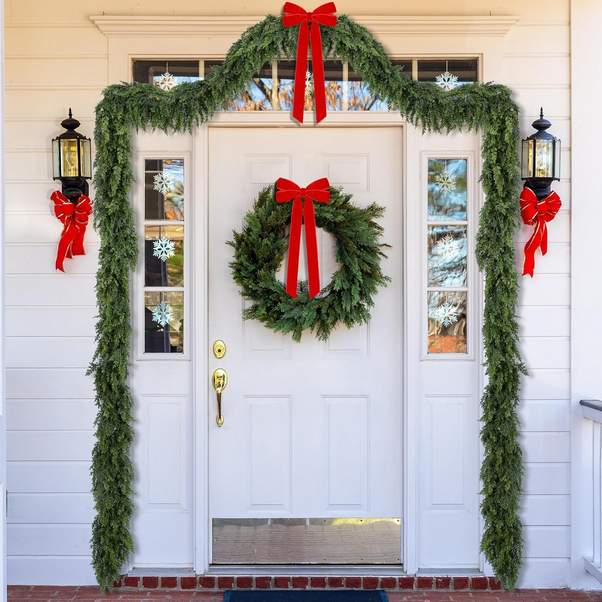 ✨LAST DAY ONLY 49% OFF🔥6 Ft 2Pcs Realistic Artificial Cedar Pine Garland