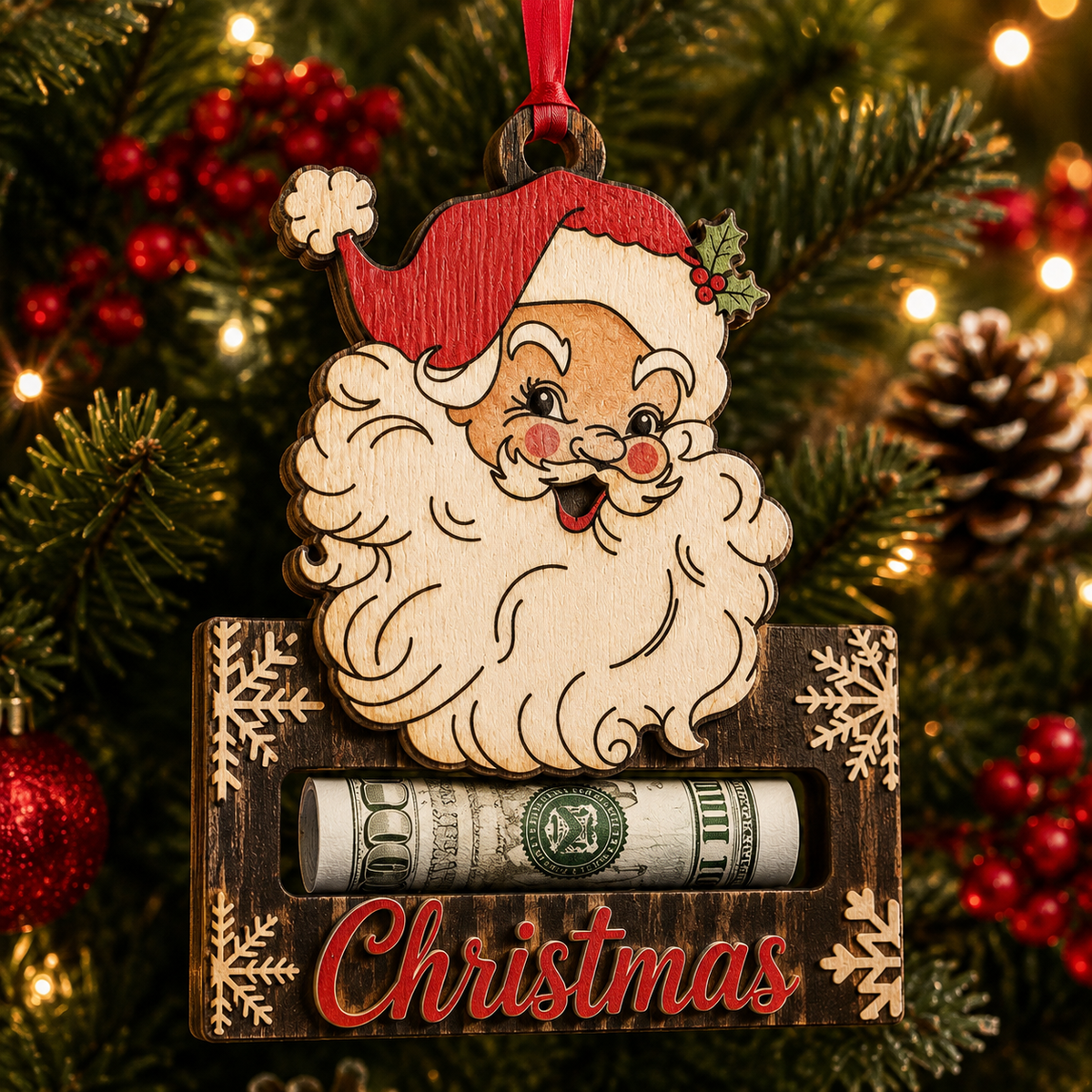 Christmas Cash Gift Ornament | Money Holder Tree Decoration 10 Styles
