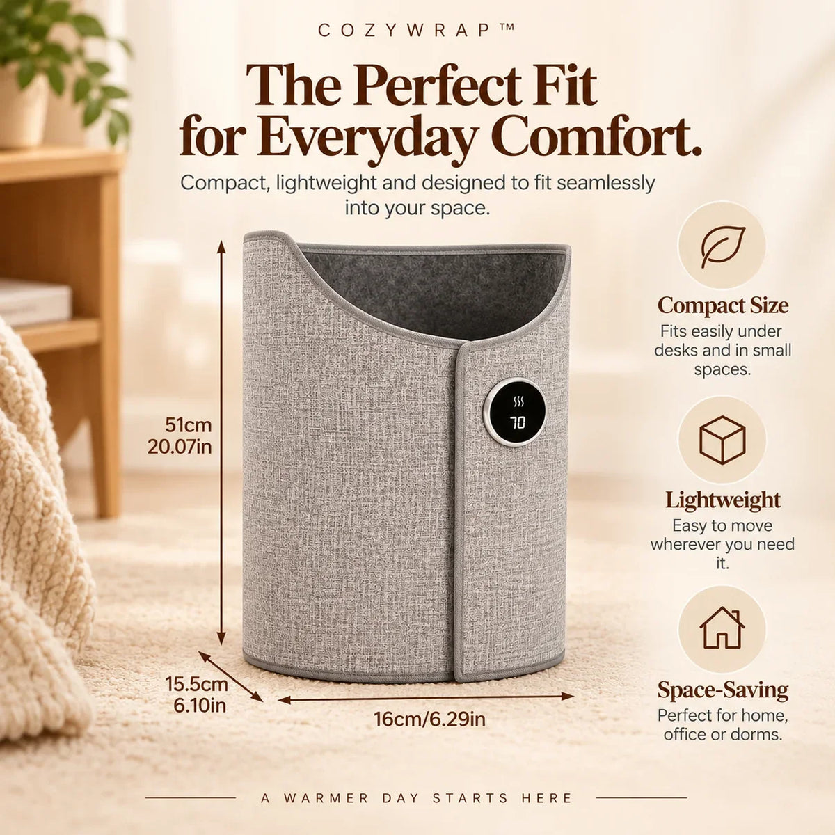 Adjustable-Temperature Heated Leg Warmers