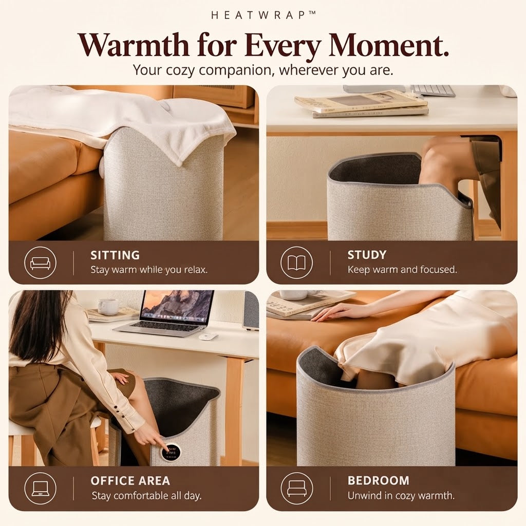 Adjustable-Temperature Heated Leg Warmers