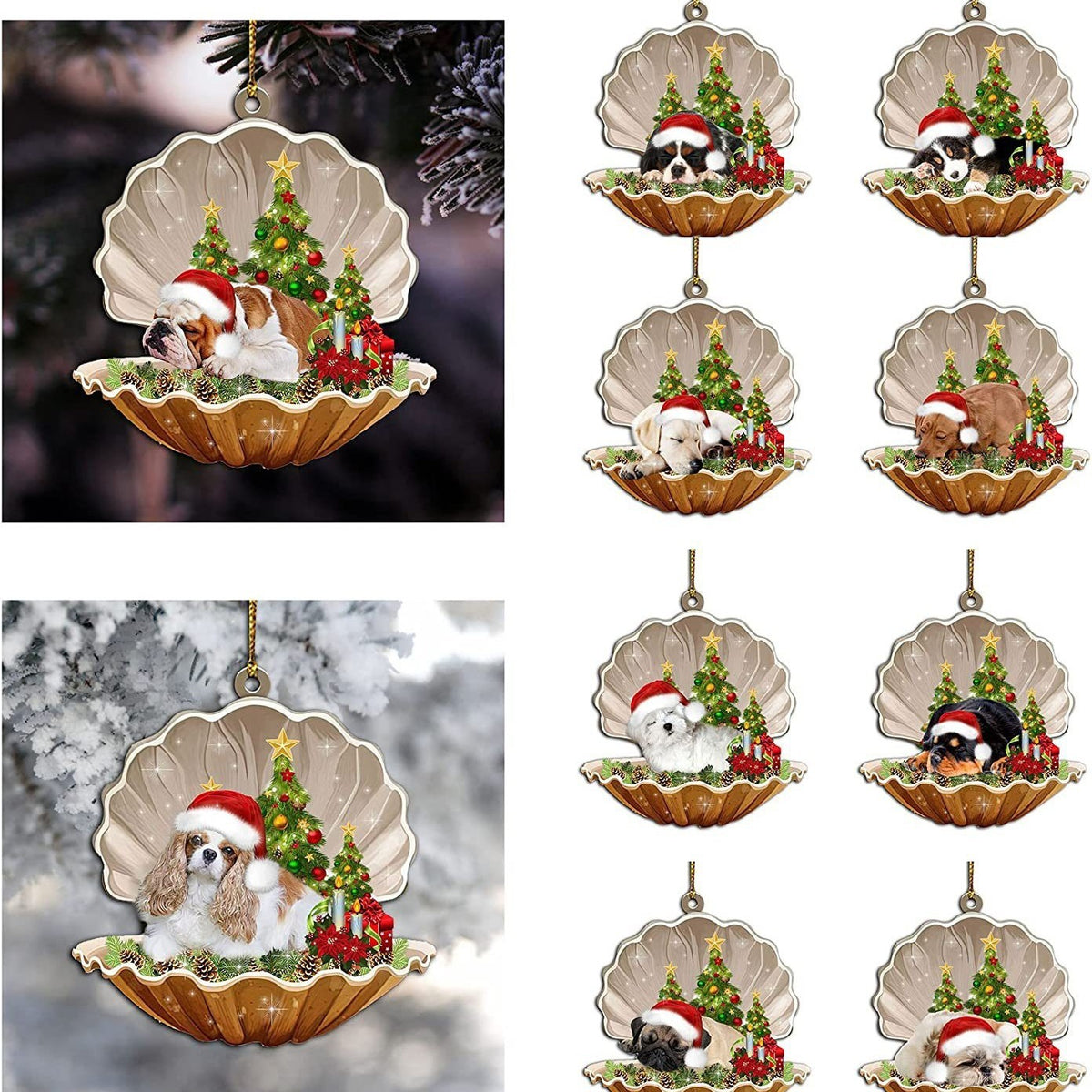 2024 Christmas Party Sleeping Dog Decoration