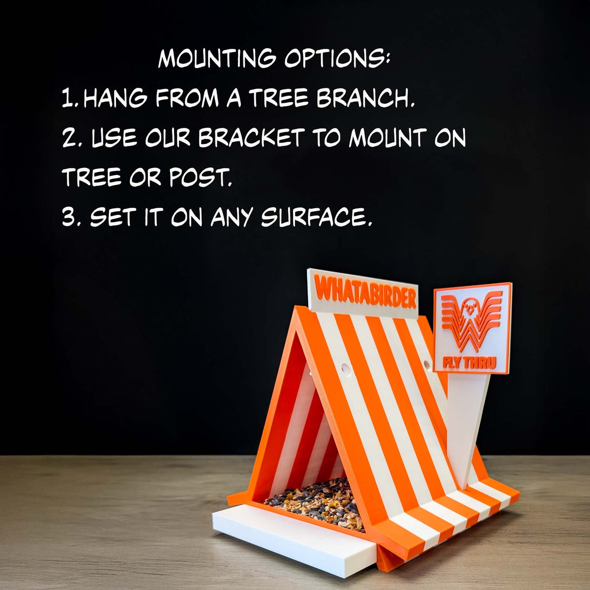 The Whatabirder Parody Bird Feeder | Classic or Cafe Style