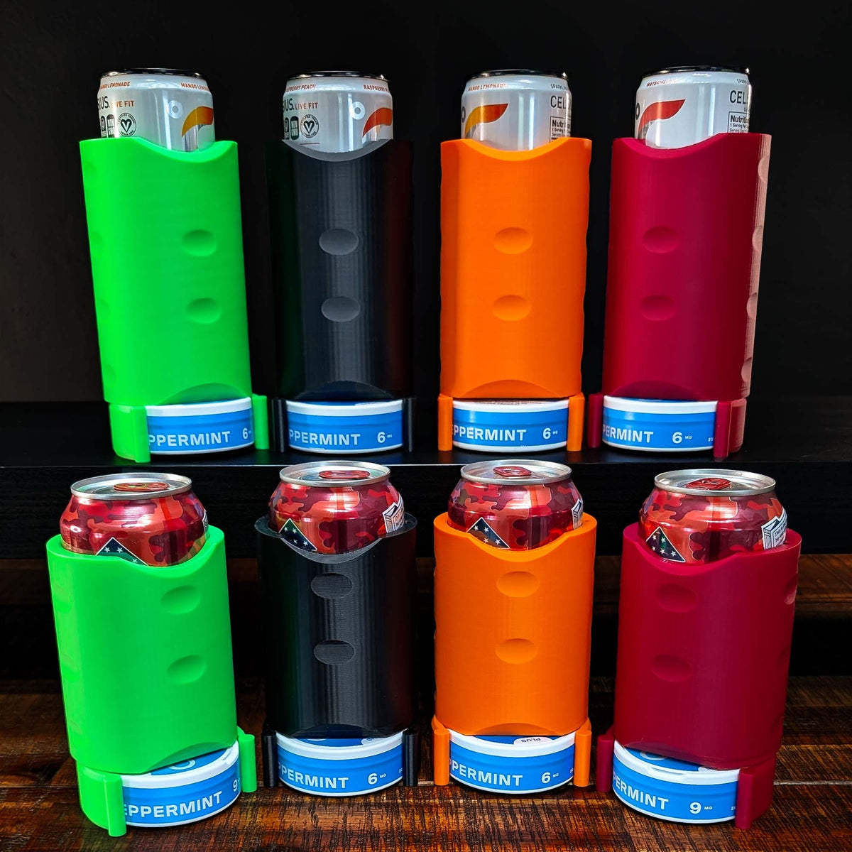 The Stacker Can Cooler and Pouch Tin Holder