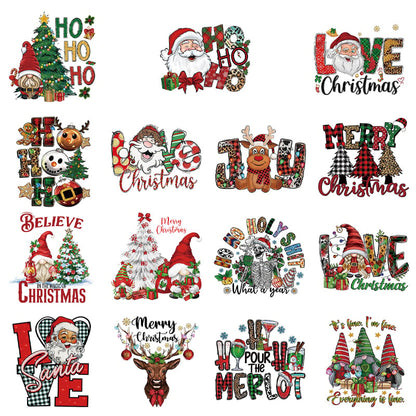 🎄 15PCS Christmas Mystery DTF Transfer Bundle 🎅🔥for T-Shirts, Totes & DIY Gifts