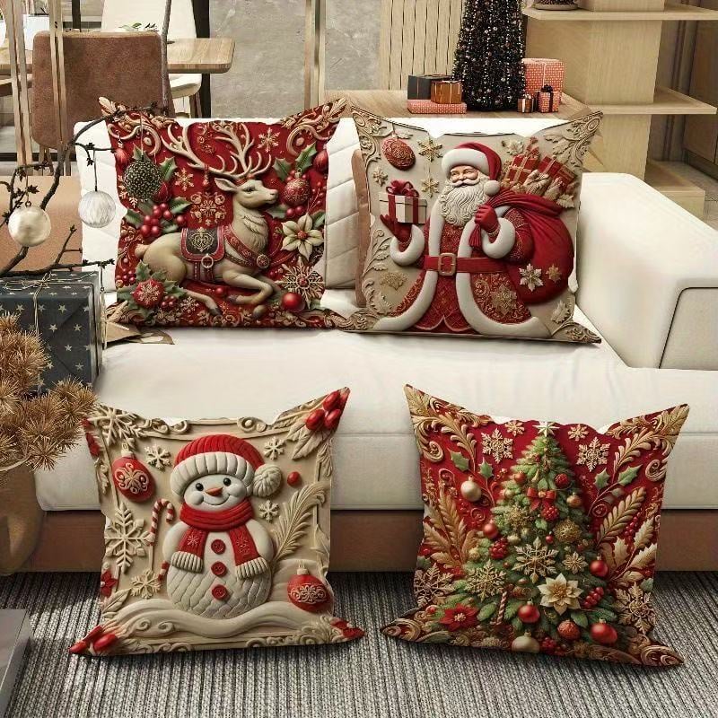 🔥Hot Sale 49% off🌟2D Christmas Pillow Cover Xmas Party Decoration